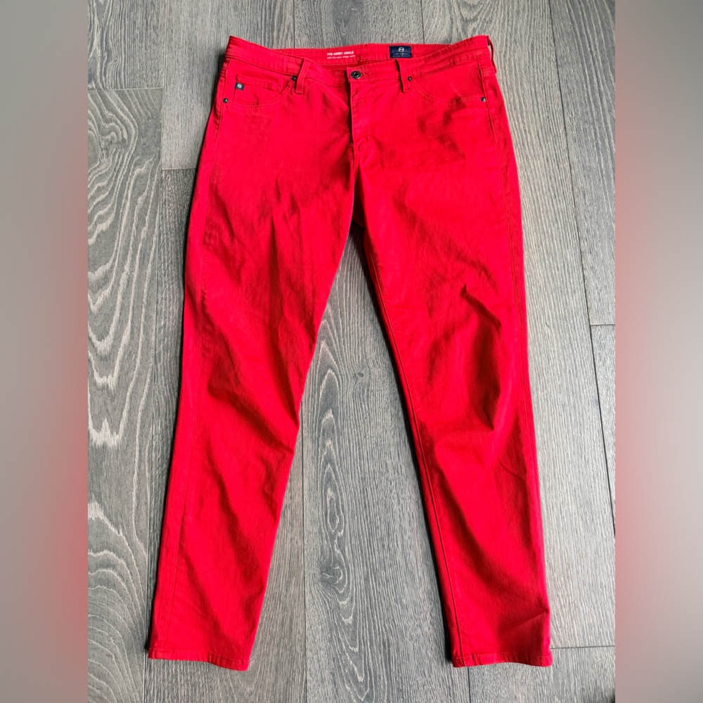 AG Adriano Goldschmied Red Skinny Pants